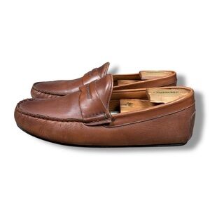 Allen Edmonds Super Sport Penny Loafers Leather Slip On Driver Brown Sz 8.5 3E